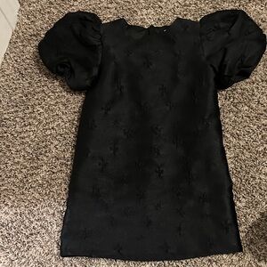 Bardot Black Puff Sleeve Kids Dress